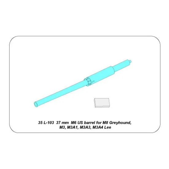 Barrel for US 37 mm M6 gun 1/35 Aber 35-L103