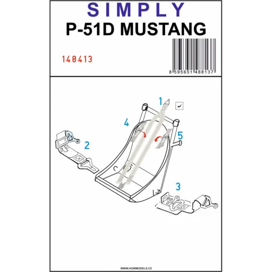 Hgw 148413 1/48 3d Decal Seatbelts For P-51d Mustang Accessories Kit
