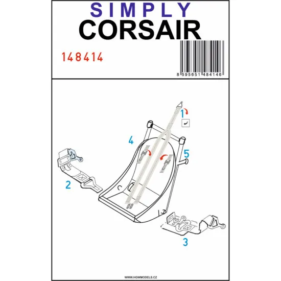 Hgw 148414 1/48 3d Decal Seatbelts For Corsair Accessories Kit
