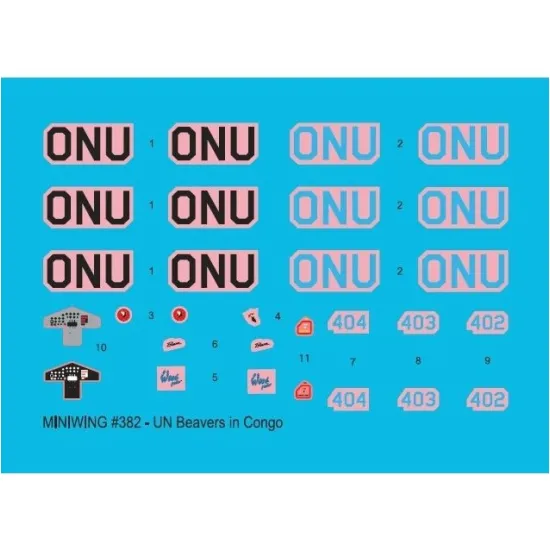 Miniwing 382 1/144 De Havilland Canada U-6a / Un Service In Congo