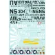 Cta Models 043 1/72 Decal Stoof One, Two, Three Grumman S-2 Tracker, Dark Blue And Hi-viz, Usn