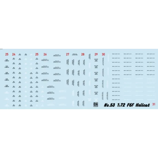 Cta Models 053 1/72 Decal Grumman F6f Hellcat Usn, Faa, Japan, Aeronavale, Uruguay