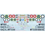 Cta Models 054 1/72 Decal Hawker Hunter Raf, Faa, Swiss, Sweden, 6 Markings