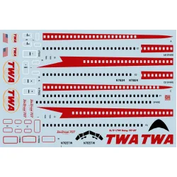 Cta Models 070 1/144 Decal For Boeing 707-331 Star Stream Twa