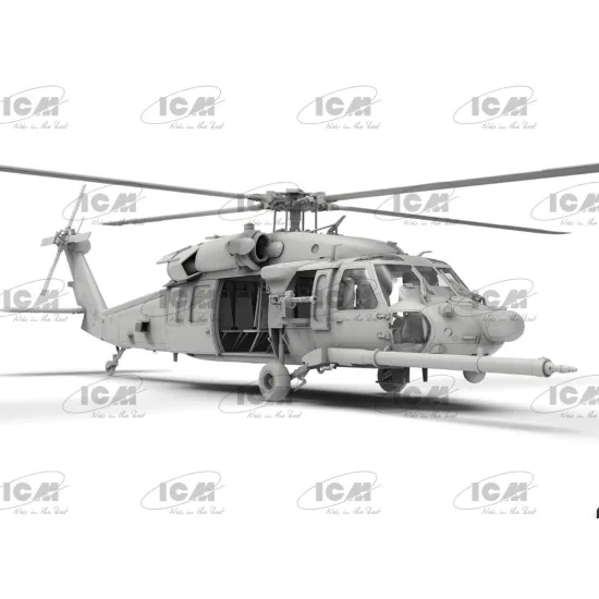Icm 48360 1/48 Mh-60l Black Hawk Us Special Forces Helicopter Plastic Model Kit