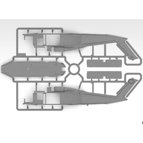 Icm 48360 1/48 Mh-60l Black Hawk Us Special Forces Helicopter Plastic Model Kit