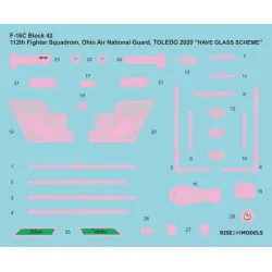 Rise144 Models Rmd003 1/144 F-16c Decals Stingers Ohio Ang. Vol.1 Have Glass Scheme