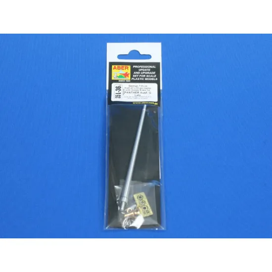 German 7,5cmKwK42L/70 gun barrel with muzzle brake for Panther Ausf. G (Late) 1/35 Aber 35-L36