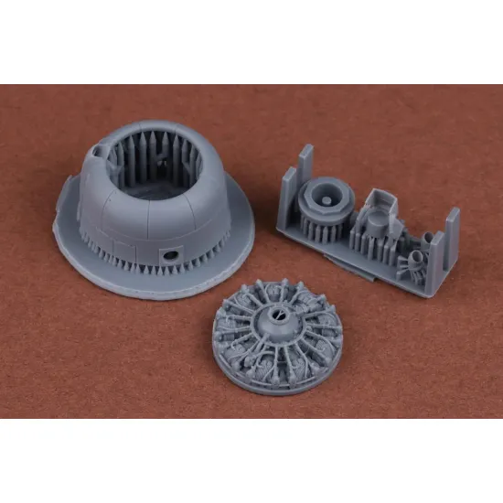 Sbs 72086 1/72 Sbd-2/3 Dauntless Engine And Cowling Set For Flyhawk Kit