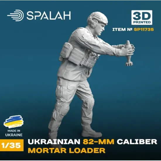 Spalah 11735 1/35 Figure Ukrainian 82 Mm Caliber Mortar Loader 1pcs