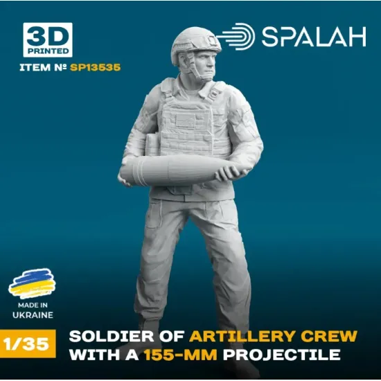 Spalah 13535 1/35 Figure Charger With A 155 Mm Projectile Of M777 Howitzer 1pcs