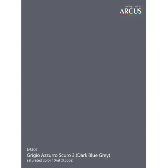 Arcus A430 Acrylic Paint Grigio Azzuro Scuro 3 Dark Blue Grey Saturated Color 10ml
