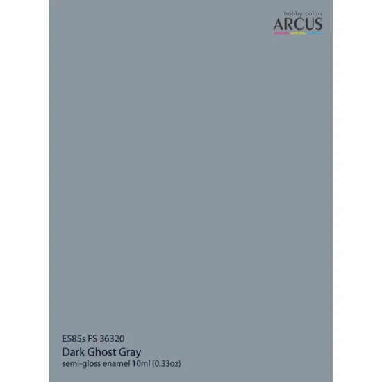 Arcus A585 Acrylic Paint Fs 36320 Dark Ghost Gray Saturated Color 10ml