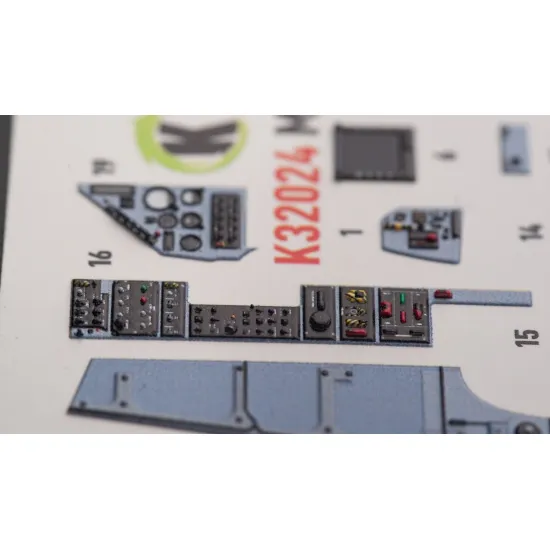 Kelik K32024 1/32 Mirage 2000c Interior 3d Decals For Kitty Hawk Zimi Models Kit