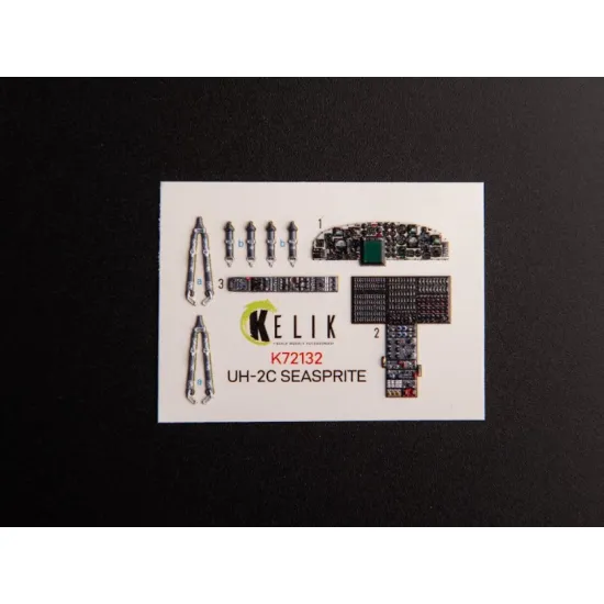 Kelik K72132 1/72 Uh 2c Seasprite Interior 3d Decals For Clear Prop Kit
