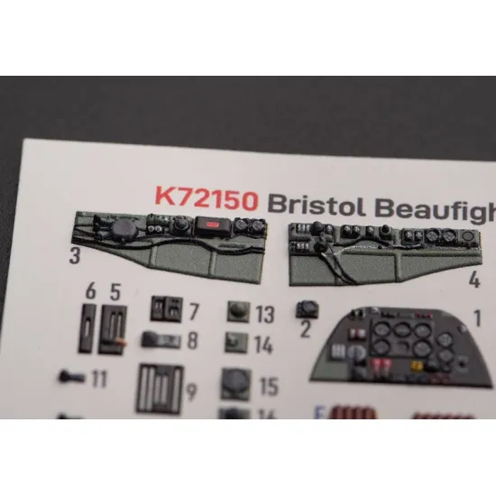 Kelik K72150 1/72 Bristol Beauhfighter Tf X Interior 3d Decals For Airfix Kit