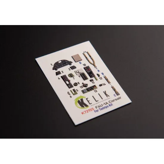 Kelik K72155 1/72 F4u 1a Corsair Interior 3d Decals For Tamiya Kit Kelik K72155 1/72 F4u 1a Corsair Interior 3d Decals For Tamiya Kit