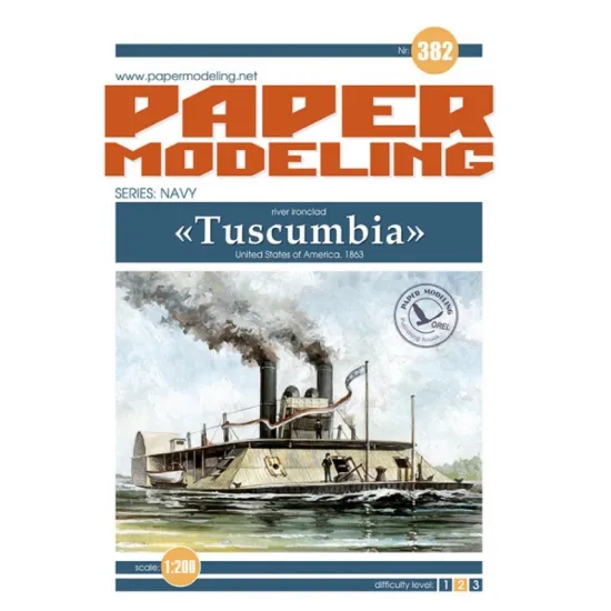 Orel382 1/200 Uss Tuscumbia Usa 1863 Series Navy Paper Model Kit