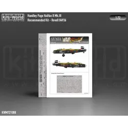 Kits World Kwm72-1008 1/72 Handley-page Halifax B Mk3 Canopy/Wheels Masks For Reve2 04936