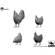 Black Dog 3d35022 1/35 Rooster And Hens 1/3 Pcs 3d Printed