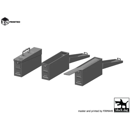 Black Dog 3d16011 1/16 Ammo Box M6 34/42 3pcs 3d Printed Black Dog 3d16011 1/16 Ammo Box M6 34/42 3pcs 3d Printed