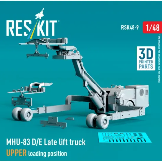 Reskit Rsk48-0009 1/48 Mhu-83 D/E Late Lift Truck Upper Loading Position 3d Printed Model Kit