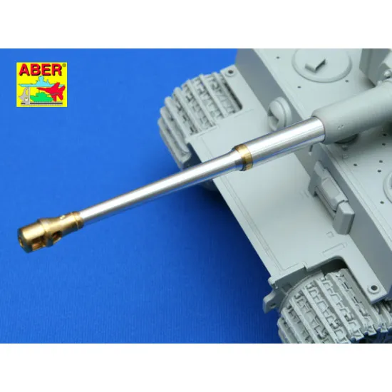 German 88 mm KwK 36 L/56 Barrel with late muzzle brake for Tiger I middle & late 1/35 Aber 35-L78