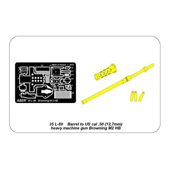 Barrel for U.S machine gun cal. 50 Browning M2HB 1/35 Aber 35-L80