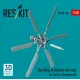 Reskit Rsu48-0360 1/48 Sea King 6 Blades Tail Rotor For Airfix Hasegawa Kit 3d Printed