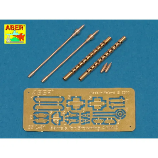 Set of 2 standard barrels for U.S aircraft machine guns cal .50 Browning ANM2 1/35 Aber 35-L81