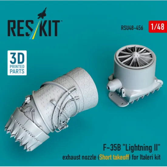 Reskit Rsu48-0456 1/48 F-35b Lightning 2 Exhaust Nozzle Short Takeoff For Italeri Kit 3d Printed Reskit Rsu48-0456 1/48 F-35b Lightning 2 Exhaust Nozzle Short Takeoff For Italeri Kit 3d Printed