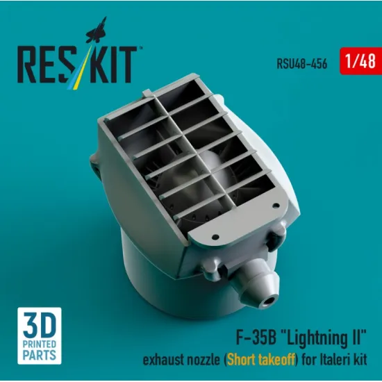 Reskit Rsu48-0456 1/48 F-35b Lightning 2 Exhaust Nozzle Short Takeoff For Italeri Kit 3d Printed Reskit Rsu48-0456 1/48 F-35b Lightning 2 Exhaust Nozzle Short Takeoff For Italeri Kit 3d Printed