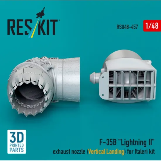 Reskit Rsu48-0457 1/48 F-35b Lightning Exhaust Nozzle Vertical Landing For Italeri Kit 3d Printed