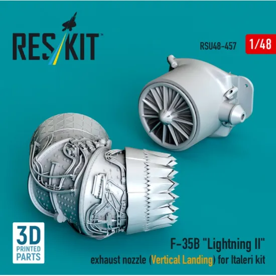 Reskit Rsu48-0457 1/48 F-35b Lightning Exhaust Nozzle Vertical Landing For Italeri Kit 3d Printed