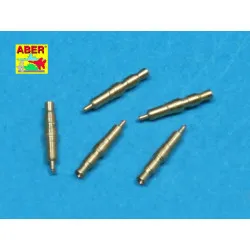 Set of 5 pcs. German Tank MG 34 machine guns tips barrels for turret mount 1/35 Aber 35-L83