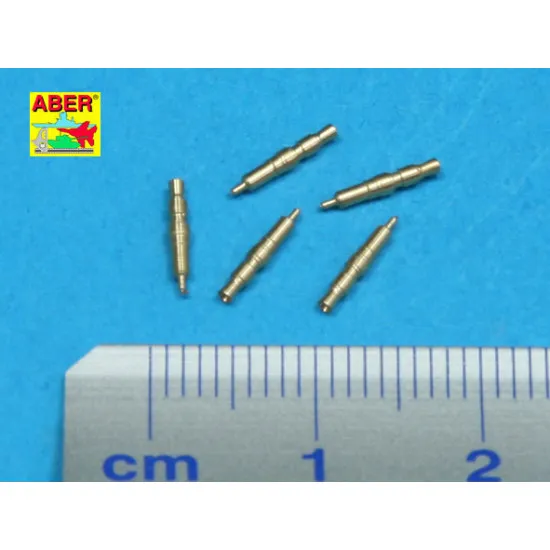 Set of 5 pcs. German Tank MG 34 machine guns tips barrels for turret mount 1/35 Aber 35-L83