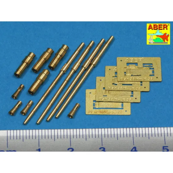 Set of 4 German 2cm L/65 gun barrel for Flakvierling 38 1/35 Aber 35-L87