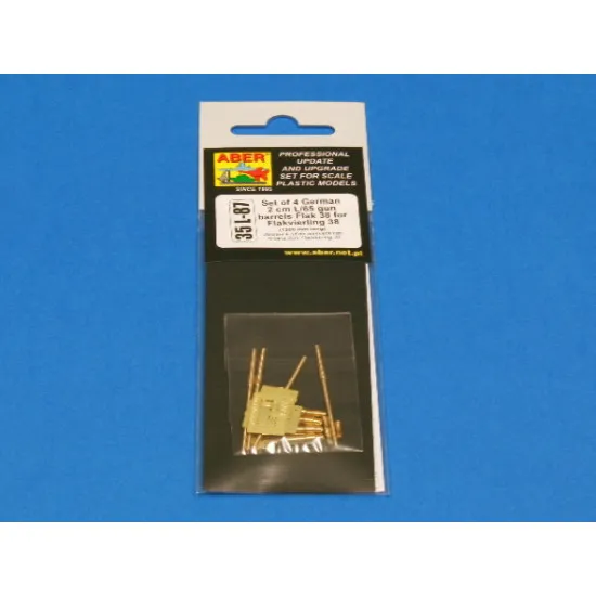 Set of 4 German 2cm L/65 gun barrel for Flakvierling 38 1/35 Aber 35-L87