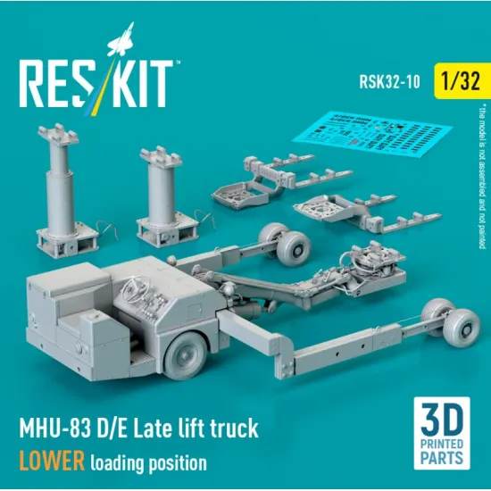 Reskit Rsk32-0010 1/32 Mhu-83 D/E Late Lift Truck Lower Loading Position 3d Printed Model Kit