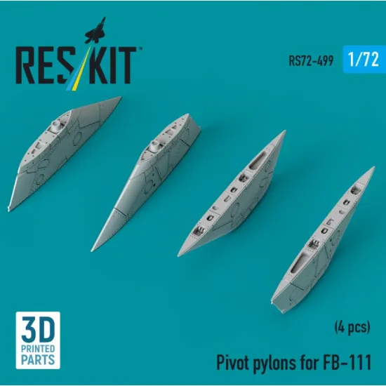 Reskit Rs72-0499 1/72 Pivot Pylons For Fb-111 4 Pcs