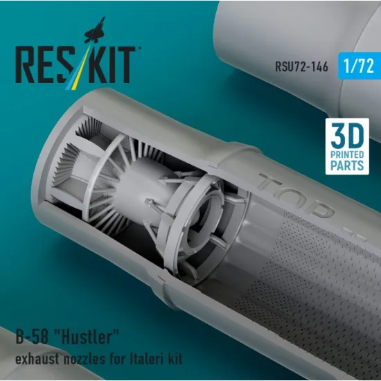 Reskit Rsu72-0146 1/72 B-58 Hustler Exhaust Nozzles For Italeri Kit 3d Printed Reskit Rsu72-0146 1/72 B-58 Hustler Exhaust Nozzles For Italeri Kit 3d Printed