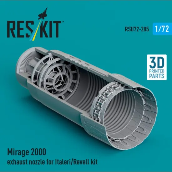Reskit Rsu72-0285 1/72 Mirage 2000 Exhaust Nozzle For Italeri/Revell Kit 3d Printed