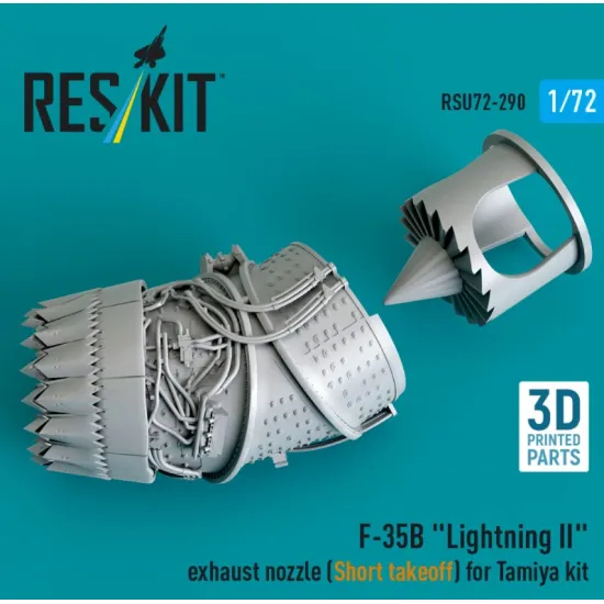 Reskit Rsu72-0290 1/72 F-35b Lightning 2 Exhaust Nozzle Short Takeoff For Tamiya Kit 3d Printed