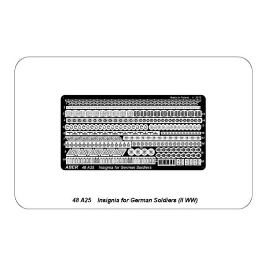 Insignia for WWII German soldiers 1/48 Aber 48-A25
