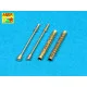 Set of 2 turned barrels for U.S. cal .30 machine guns Browning M-1919 A4 1/48 Aber 48-L19