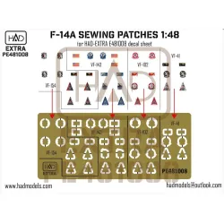 Had Models Pe481008 1/48 F-14a-d Sewing Patches Vf-143 Vf-154 Vf-41 Vf102 Photo-etched Part