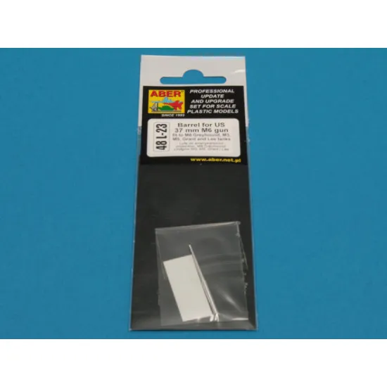 37mm M6 US barrel to M8 Greyh,M3,M3A1,M3A3,M3A4 Lee 1/48 Aber 48-L23