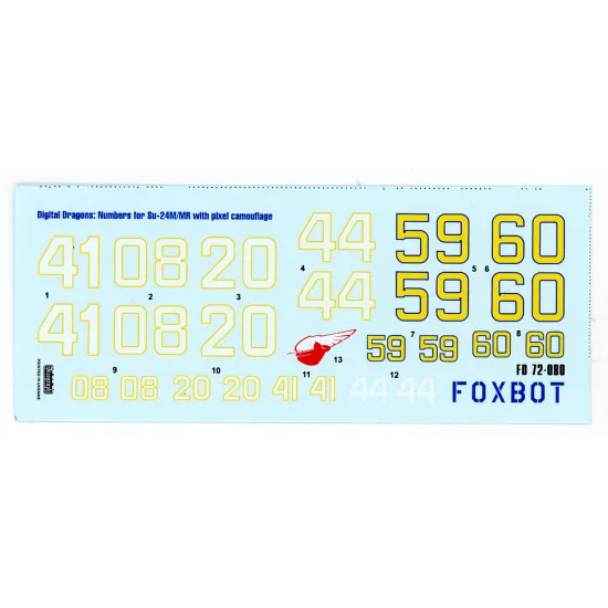 Foxbot 72-080 1/72 Digital Sukhoi Su-24m/Mr Ukrainian Air Force For Trumpeter Dragon Kits Foxbot 72-080 1/72 Digital Sukhoi Su-24m/Mr Ukrainian Air Force For Trumpeter Dragon Kits