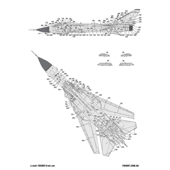 Foxbot 72-080 1/72 Digital Sukhoi Su-24m/Mr Ukrainian Air Force For Trumpeter Dragon Kits Foxbot 72-080 1/72 Digital Sukhoi Su-24m/Mr Ukrainian Air Force For Trumpeter Dragon Kits