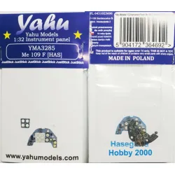 Yahu Model Yma3285 1/32 Instrument Panel For Me 109 F For Hobby 2000 / Hasegawa